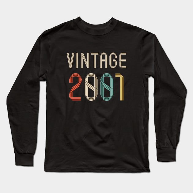 Vintage 2001 21 years old birthday Long Sleeve T-Shirt by hoopoe